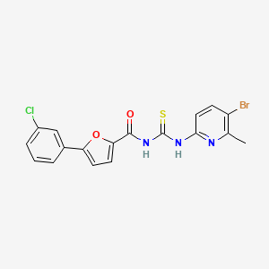 N-{[(5-bromo-6-methyl-2-pyridinyl)amino]carbonothioyl}-5-(3-chlorophenyl)-2-furamide