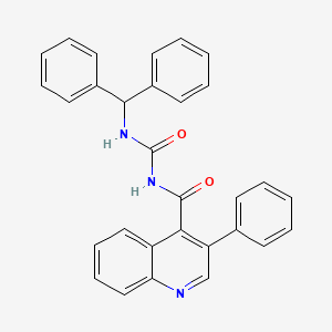 molecular formula C30H23N3O2 B5085821 N-{[(diphenylmethyl)amino]carbonyl}-3-phenyl-4-quinolinecarboxamide 