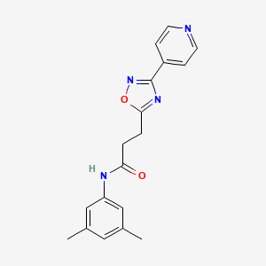 molecular formula C18H18N4O2 B5085832 N-(3,5-dimethylphenyl)-3-[3-(4-pyridinyl)-1,2,4-oxadiazol-5-yl]propanamide 