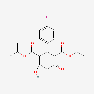 molecular formula C21H27FO6 B5085852 diisopropyl 2-(4-fluorophenyl)-4-hydroxy-4-methyl-6-oxo-1,3-cyclohexanedicarboxylate 