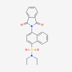 molecular formula C22H20N2O4S B5085853 4-(1,3-dioxo-1,3-dihydro-2H-isoindol-2-yl)-N,N-diethyl-1-naphthalenesulfonamide 