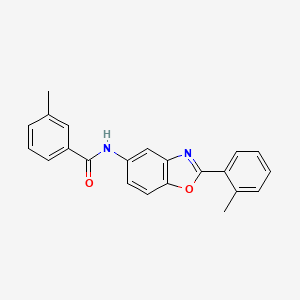 3-methyl-N-[2-(2-methylphenyl)-1,3-benzoxazol-5-yl]benzamide