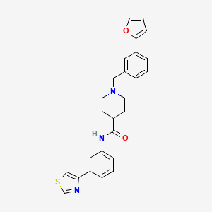1-[3-(2-furyl)benzyl]-N-[3-(1,3-thiazol-4-yl)phenyl]-4-piperidinecarboxamide