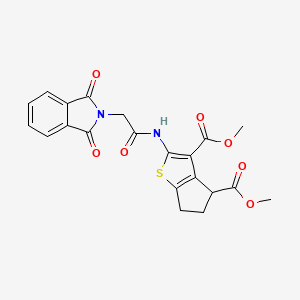 dimethyl 2-{[(1,3-dioxo-1,3-dihydro-2H-isoindol-2-yl)acetyl]amino}-5,6-dihydro-4H-cyclopenta[b]thiophene-3,4-dicarboxylate