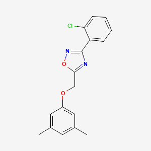 molecular formula C17H15ClN2O2 B5085918 3-(2-chlorophenyl)-5-[(3,5-dimethylphenoxy)methyl]-1,2,4-oxadiazole 