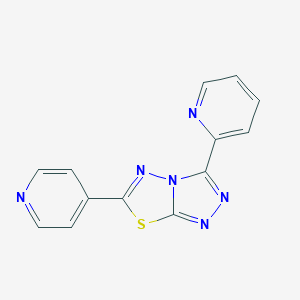molecular formula C13H8N6S B508592 3-(2-Pyridinyl)-6-(4-pyridinyl)[1,2,4]triazolo[3,4-b][1,3,4]thiadiazole CAS No. 929848-32-8