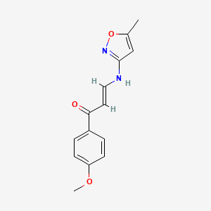 molecular formula C14H14N2O3 B5085927 1-(4-methoxyphenyl)-3-[(5-methyl-3-isoxazolyl)amino]-2-propen-1-one 