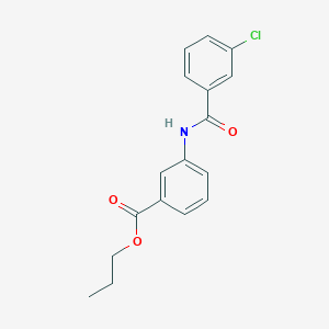 molecular formula C17H16ClNO3 B5085938 propyl 3-[(3-chlorobenzoyl)amino]benzoate 