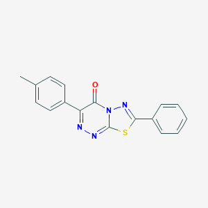 molecular formula C17H12N4OS B508595 3-(4-methylphenyl)-7-phenyl-4H-[1,3,4]thiadiazolo[2,3-c][1,2,4]triazin-4-one CAS No. 929830-71-7