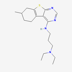 molecular formula C18H28N4S B5085954 N,N-diethyl-N'-(7-methyl-5,6,7,8-tetrahydro[1]benzothieno[2,3-d]pyrimidin-4-yl)-1,3-propanediamine 