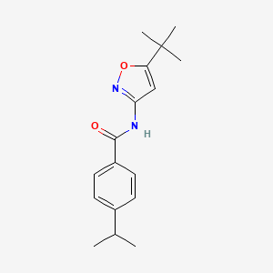 molecular formula C17H22N2O2 B5085967 N-(5-tert-butyl-3-isoxazolyl)-4-isopropylbenzamide 