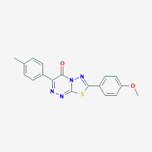 molecular formula C18H14N4O2S B508598 7-(4-methoxyphenyl)-3-(4-methylphenyl)-4H-[1,3,4]thiadiazolo[2,3-c][1,2,4]triazin-4-one CAS No. 929866-25-1