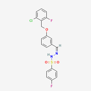 N'-{3-[(2-chloro-6-fluorobenzyl)oxy]benzylidene}-4-fluorobenzenesulfonohydrazide