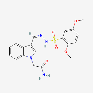 2-(3-{2-[(2,5-dimethoxyphenyl)sulfonyl]carbonohydrazonoyl}-1H-indol-1-yl)acetamide