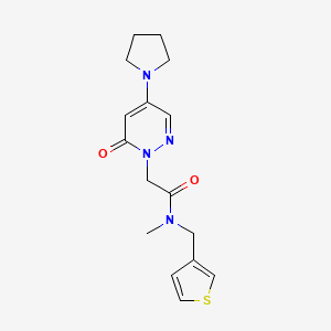 molecular formula C16H20N4O2S B5086026 N-methyl-2-[6-oxo-4-(1-pyrrolidinyl)-1(6H)-pyridazinyl]-N-(3-thienylmethyl)acetamide 