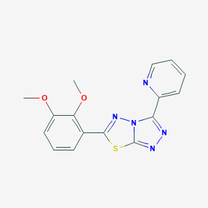 molecular formula C16H13N5O2S B508603 6-(2,3-Dimethoxyphenyl)-3-(2-pyridinyl)[1,2,4]triazolo[3,4-b][1,3,4]thiadiazole CAS No. 947883-68-3