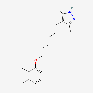 molecular formula C19H28N2O B5086049 4-[6-(2,3-dimethylphenoxy)hexyl]-3,5-dimethyl-1H-pyrazole 