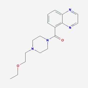 molecular formula C17H22N4O2 B5086056 5-{[4-(2-ethoxyethyl)-1-piperazinyl]carbonyl}quinoxaline trifluoroacetate 