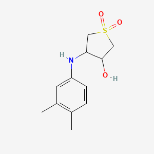 molecular formula C12H17NO3S B5086060 4-[(3,4-dimethylphenyl)amino]tetrahydro-3-thiopheneol 1,1-dioxide 