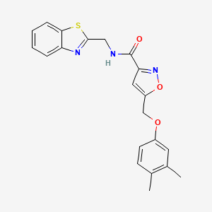 N-(1,3-benzothiazol-2-ylmethyl)-5-[(3,4-dimethylphenoxy)methyl]-3-isoxazolecarboxamide