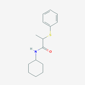 molecular formula C15H21NOS B5086083 N-cyclohexyl-2-(phenylthio)propanamide 