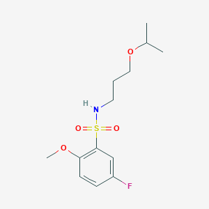 molecular formula C13H20FNO4S B5086118 5-fluoro-N-(3-isopropoxypropyl)-2-methoxybenzenesulfonamide 