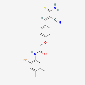 molecular formula C20H18BrN3O2S B5086128 2-[4-(3-amino-2-cyano-3-thioxo-1-propen-1-yl)phenoxy]-N-(2-bromo-4,5-dimethylphenyl)acetamide 