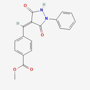 molecular formula C18H14N2O4 B5086153 methyl 4-[(3,5-dioxo-1-phenyl-4-pyrazolidinylidene)methyl]benzoate 