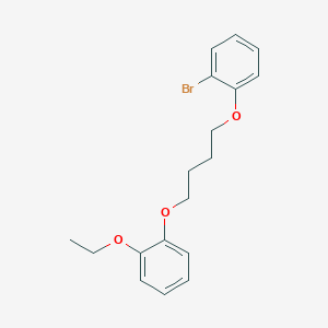 molecular formula C18H21BrO3 B5086154 1-bromo-2-[4-(2-ethoxyphenoxy)butoxy]benzene 