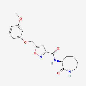 5-[(3-methoxyphenoxy)methyl]-N-[(3S)-2-oxo-3-azepanyl]-3-isoxazolecarboxamide