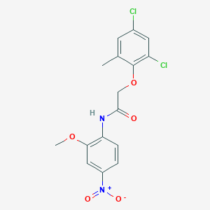 molecular formula C16H14Cl2N2O5 B5086207 2-(2,4-dichloro-6-methylphenoxy)-N-(2-methoxy-4-nitrophenyl)acetamide 