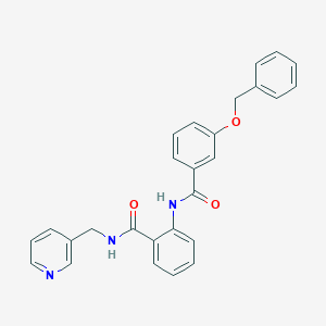 molecular formula C27H23N3O3 B508622 2-{[3-(benzyloxy)benzoyl]amino}-N-(3-pyridinylmethyl)benzamide CAS No. 928923-73-3