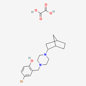 2-[(4-bicyclo[2.2.1]hept-2-yl-1-piperazinyl)methyl]-4-bromophenol ethanedioate (salt)