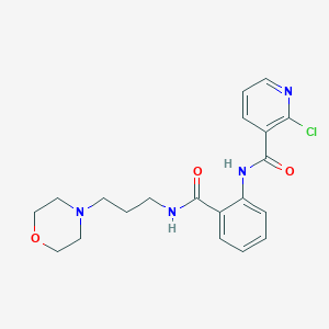 molecular formula C20H23ClN4O3 B508627 2-chloro-N-[2-({[3-(4-morpholinyl)propyl]amino}carbonyl)phenyl]nicotinamide CAS No. 947936-37-0