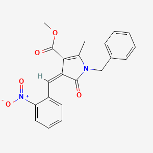 molecular formula C21H18N2O5 B5086283 methyl 1-benzyl-2-methyl-4-(2-nitrobenzylidene)-5-oxo-4,5-dihydro-1H-pyrrole-3-carboxylate 