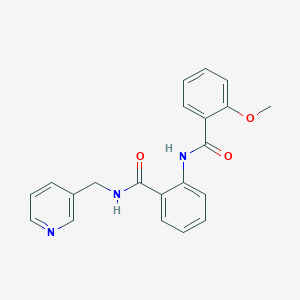 molecular formula C21H19N3O3 B508629 2-[(2-methoxybenzoyl)amino]-N-(3-pyridinylmethyl)benzamide CAS No. 899275-02-6
