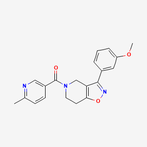 molecular formula C20H19N3O3 B5086294 3-(3-methoxyphenyl)-5-[(6-methyl-3-pyridinyl)carbonyl]-4,5,6,7-tetrahydroisoxazolo[4,5-c]pyridine 