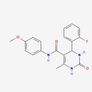 4-(2-fluorophenyl)-N-(4-methoxyphenyl)-6-methyl-2-oxo-1,2,3,4-tetrahydro-5-pyrimidinecarboxamide