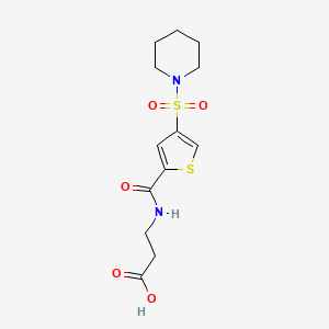 molecular formula C13H18N2O5S2 B5086303 N-{[4-(1-piperidinylsulfonyl)-2-thienyl]carbonyl}-beta-alanine 