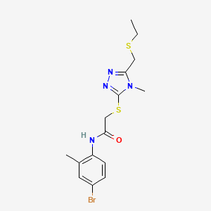 N-(4-bromo-2-methylphenyl)-2-({5-[(ethylthio)methyl]-4-methyl-4H-1,2,4-triazol-3-yl}thio)acetamide