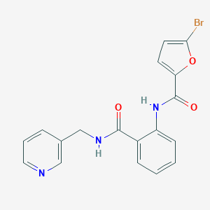 molecular formula C18H14BrN3O3 B508631 5-bromo-N-(2-{[(3-pyridinylmethyl)amino]carbonyl}phenyl)-2-furamide CAS No. 947889-97-6