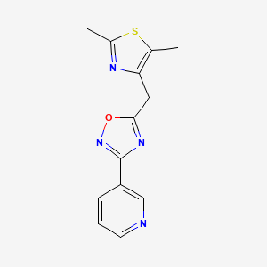 3-{5-[(2,5-dimethyl-1,3-thiazol-4-yl)methyl]-1,2,4-oxadiazol-3-yl}pyridine