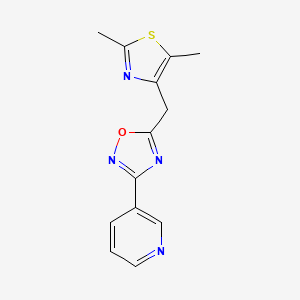 molecular formula C13H12N4OS B5086316 3-{5-[(2,5-dimethyl-1,3-thiazol-4-yl)methyl]-1,2,4-oxadiazol-3-yl}pyridine 