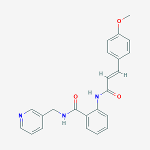 molecular formula C23H21N3O3 B508632 2-{[3-(4-methoxyphenyl)acryloyl]amino}-N-(3-pyridinylmethyl)benzamide CAS No. 951979-99-0
