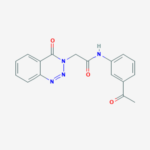 N-(3-acetylphenyl)-2-(4-oxo-1,2,3-benzotriazin-3(4H)-yl)acetamide