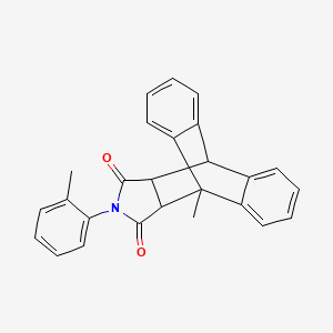 1-methyl-17-(2-methylphenyl)-17-azapentacyclo[6.6.5.0~2,7~.0~9,14~.0~15,19~]nonadeca-2,4,6,9,11,13-hexaene-16,18-dione