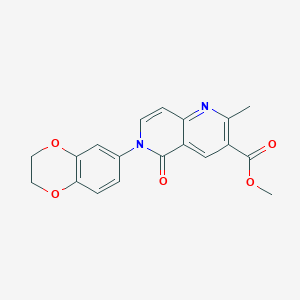 molecular formula C19H16N2O5 B5086355 methyl 6-(2,3-dihydro-1,4-benzodioxin-6-yl)-2-methyl-5-oxo-5,6-dihydro-1,6-naphthyridine-3-carboxylate 