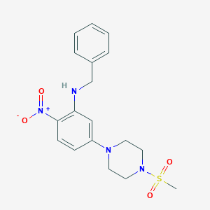 molecular formula C18H22N4O4S B5086363 N-benzyl-5-[4-(methylsulfonyl)-1-piperazinyl]-2-nitroaniline 