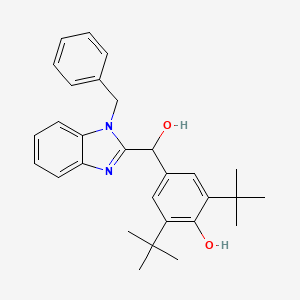 4-[(1-benzyl-1H-benzimidazol-2-yl)(hydroxy)methyl]-2,6-di-tert-butylphenol