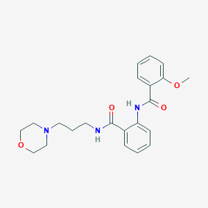 molecular formula C22H27N3O4 B508639 2-[(2-methoxybenzoyl)amino]-N-[3-(4-morpholinyl)propyl]benzamide CAS No. 929855-99-2